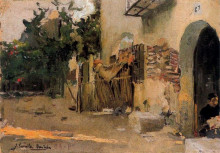 Копия картины "a farmhouse in valencia" художника "соролья хоакин"