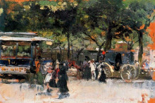 Репродукция картины "outskirts of paris" художника "соролья хоакин"