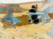Картина "women on the beach in san sebastian" художника "соролья хоакин"