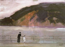 Репродукция картины "the breackwater (san sebastian)" художника "соролья хоакин"