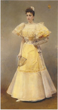 Копия картины "portrait of countess of santiago" художника "соролья хоакин"