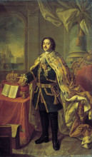 Копия картины "portrait of tsar peter i" художника "антропов алексей"