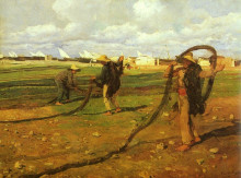 Копия картины "fishermen pull in the nets" художника "соролья хоакин"