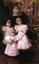 Копия картины "the three errazuriz sisters" художника "соролья хоакин"