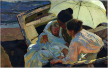 Картина "after the bath" художника "соролья хоакин"