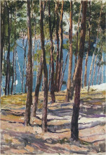 Копия картины "pine trees" художника "соролья хоакин"