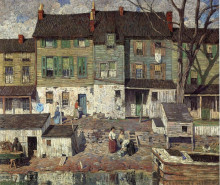 Картина "on the canal, new hope" художника "спенсер роберт"