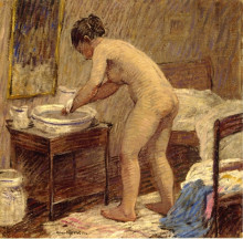 Репродукция картины "the bath" художника "спенсер роберт"