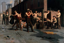Репродукция картины "the ironworkers&#39; noontime" художника "аншутц томас поллок"