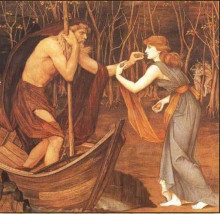 Репродукция картины "charon and psyche" художника "спенсер стенхоуп джон роддэм"