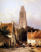 Картина "church in zaltbommel" художника "спрингер корнелис"