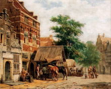 Картина "view at culemborg" художника "спрингер корнелис"