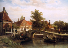 Копия картины "view on enkhuizen" художника "спрингер корнелис"