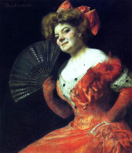 Копия картины "portrait of katharine rice" художника "аншутц томас поллок"