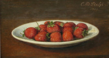 Репродукция картины "still life with strawberries" художника "стахи константин"