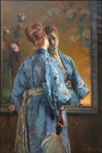 Копия картины "the japanese parisian" художника "стевенс альфред"