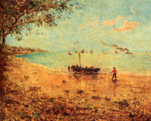 Репродукция картины "a beach in normandy" художника "стевенс альфред"