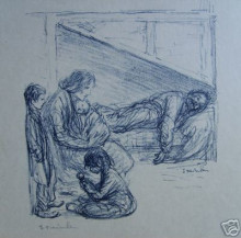 Картина "family lithograph" художника "стейнлен теофиль"
