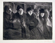 Репродукция картины "interieur tramway" художника "стейнлен теофиль"