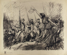Копия картины "la victoire en chantant" художника "стейнлен теофиль"
