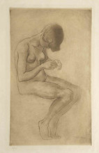 Копия картины "woman doing nails" художника "стейнлен теофиль"