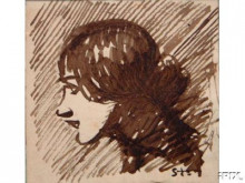 Картина "woman portrait" художника "стейнлен теофиль"