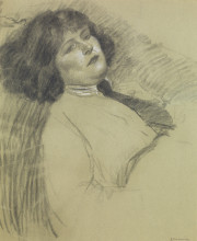 Репродукция картины "portrait of the artist&#39;s daughter" художника "стейнлен теофиль"
