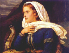 Репродукция картины "ingeborg, frithjofs elskede" художника "арбо петер николай"