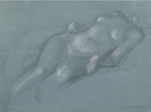 Репродукция картины "reclining female nude" художника "стейнлен теофиль"