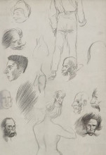 Репродукция картины "sketches of people" художника "стейнлен теофиль"