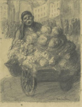 Репродукция картины "steet vendor" художника "стейнлен теофиль"