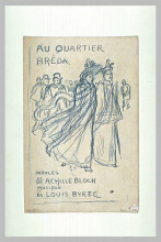 Копия картины "au quartier breda sketch" художника "стейнлен теофиль"