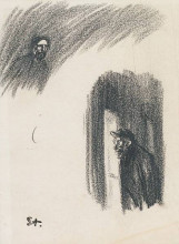 Репродукция картины "two men" художника "стейнлен теофиль"