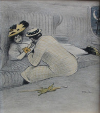 Картина "une honnete femme" художника "стейнлен теофиль"
