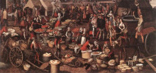 Копия картины "market scene" художника "артсен питер"