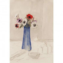 Репродукция картины "vase d&#39;anemones" художника "стейнлен теофиль"