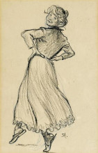 Репродукция картины "woman dancing" художника "стейнлен теофиль"