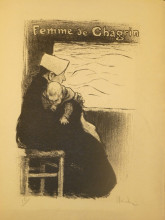 Репродукция картины "femme de chagrin" художника "стейнлен теофиль"