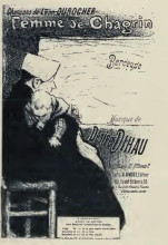 Копия картины "femme de chagrin" художника "стейнлен теофиль"