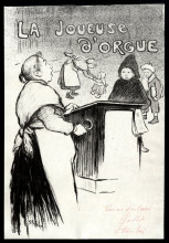 Картина "la joueuse d&#39;orgue" художника "стейнлен теофиль"