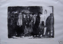 Репродукция картины "aux vrais pauvres- les mauvais riches" художника "стейнлен теофиль"