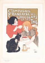 Репродукция картины "compagne francaise des chocolats maitres de l&#39;affiche" художника "стейнлен теофиль"