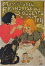 Репродукция картины "compagnie francaise des chocolats et des thes" художника "стейнлен теофиль"