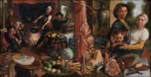 Репродукция картины "the fat kitchen. an allegory" художника "артсен питер"