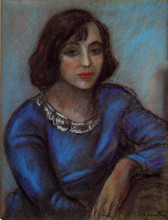 Репродукция картины "portrait of a young woman" художника "стейнлен теофиль"
