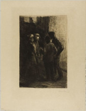 Репродукция картины "deux gigolettes et deux gigolos" художника "стейнлен теофиль"