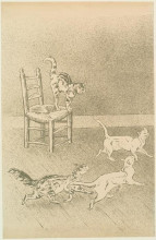 Копия картины "cats race" художника "стейнлен теофиль"