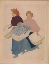 Картина "laundresses are carrying linnen" художника "стейнлен теофиль"
