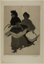 Копия картины "laundresses are carrying linnen" художника "стейнлен теофиль"