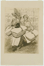 Репродукция картины "laundresses are carrying linnen" художника "стейнлен теофиль"